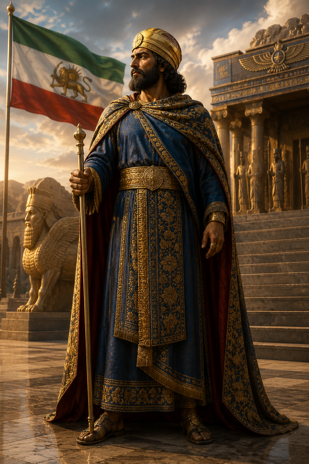 Shiro Khorshid Flag and Cyrus the Great