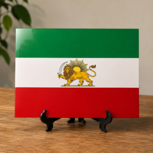 Persian Lion and Sun car window sticker with 3D emblem design by PARCHAM